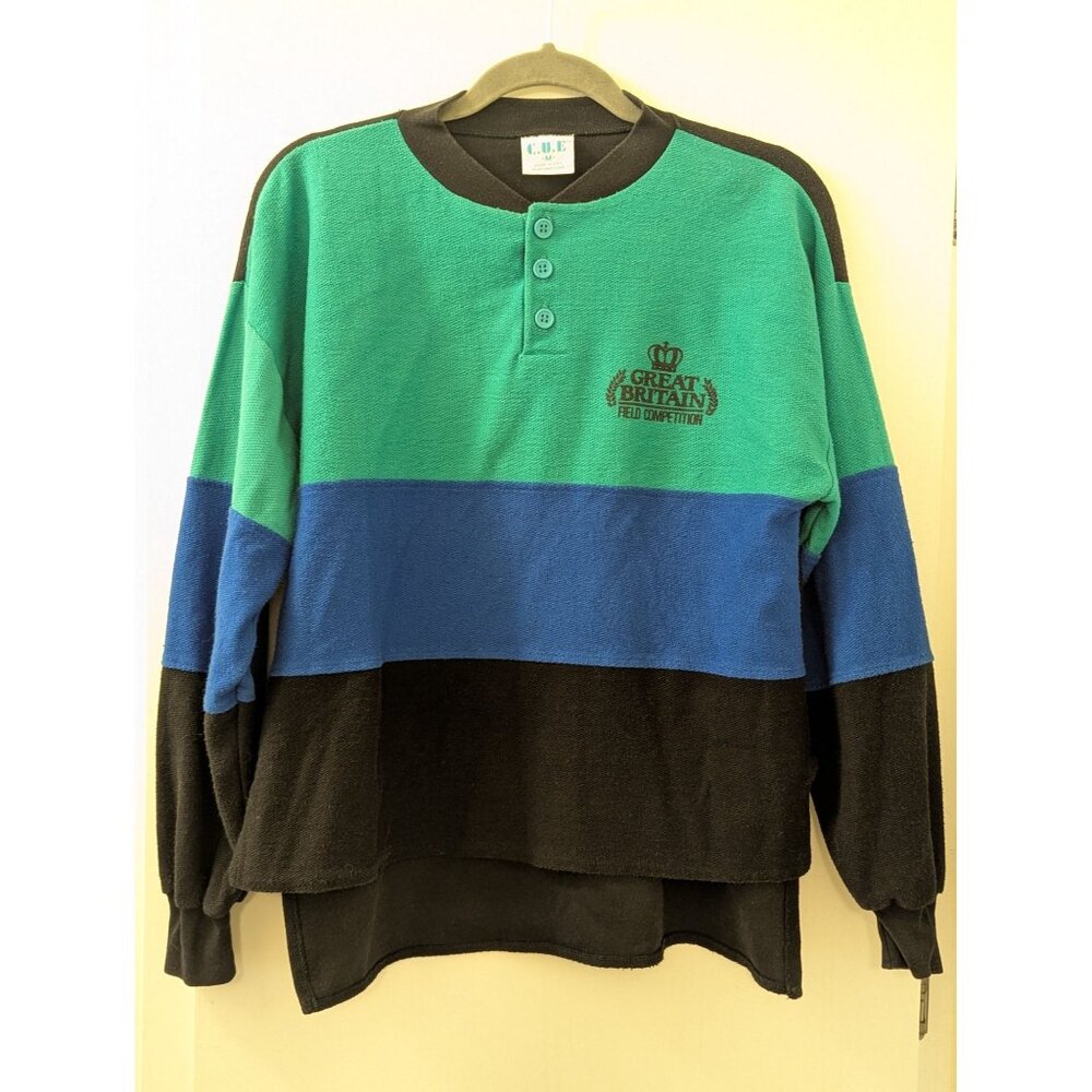 Vintage C.U.E "Great Britain Field Competition" Striped Pullover
